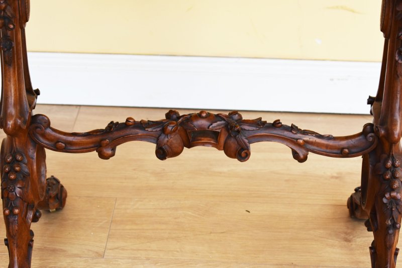Victorian Burr Walnut Inlaid Table - Image 2