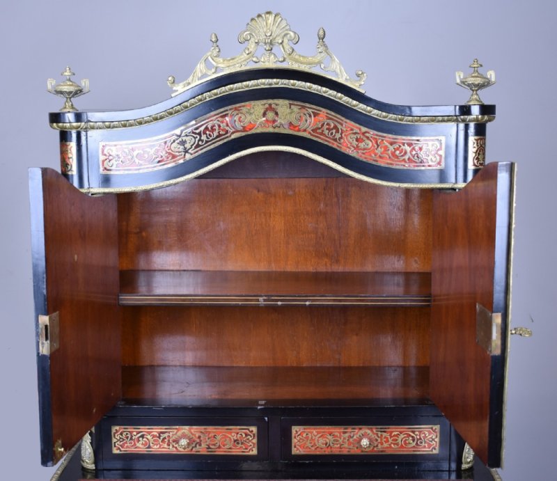 19th Century Ebonised Boulle Bonheur Du Jour - Image 4