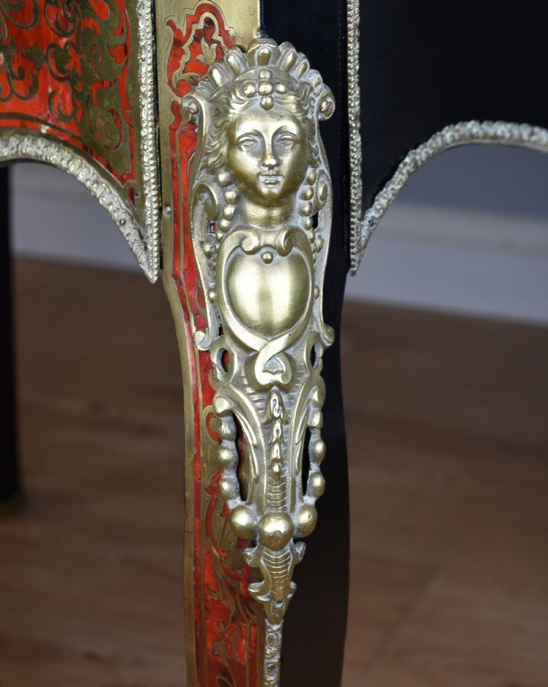 19th Century Ebonised Boulle Bonheur Du Jour - Image 8