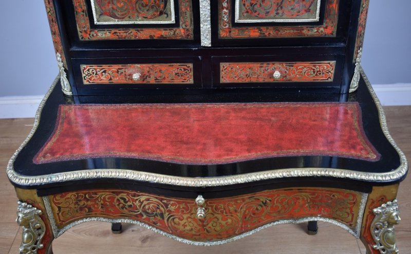 19th Century Ebonised Boulle Bonheur Du Jour - Image 12