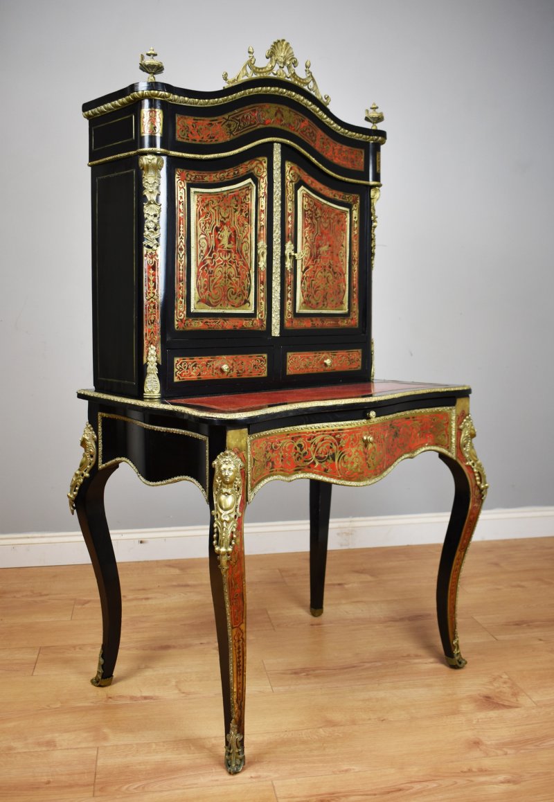 19th Century Ebonised Boulle Bonheur Du Jour - Image 14