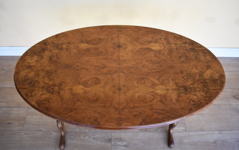 19th Century Victorian Burr Walnut Occasional Table - Image 2