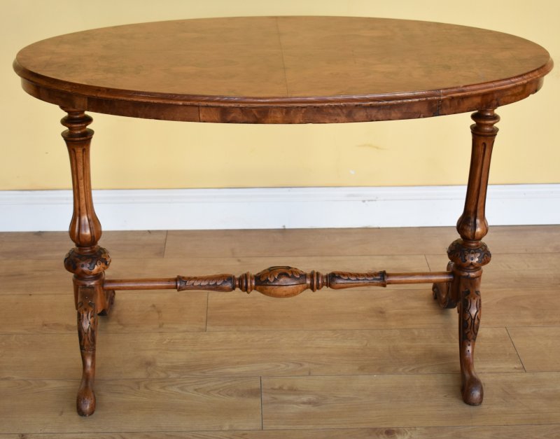 19th Century Victorian Burr Walnut Occasional Table