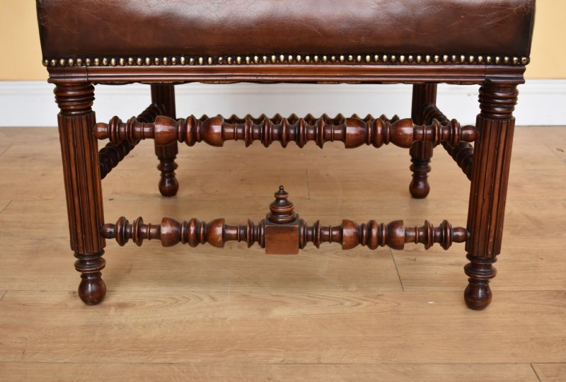 Pair Of 19th Century Victorian Walnut Gothic Revival Armchairs - Image 10