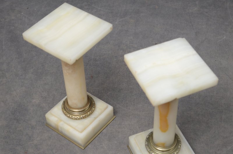 Pair Of Victorian Marble Pedestals Marble Columns - Grand Tour Onyx Pedestals - Image 8