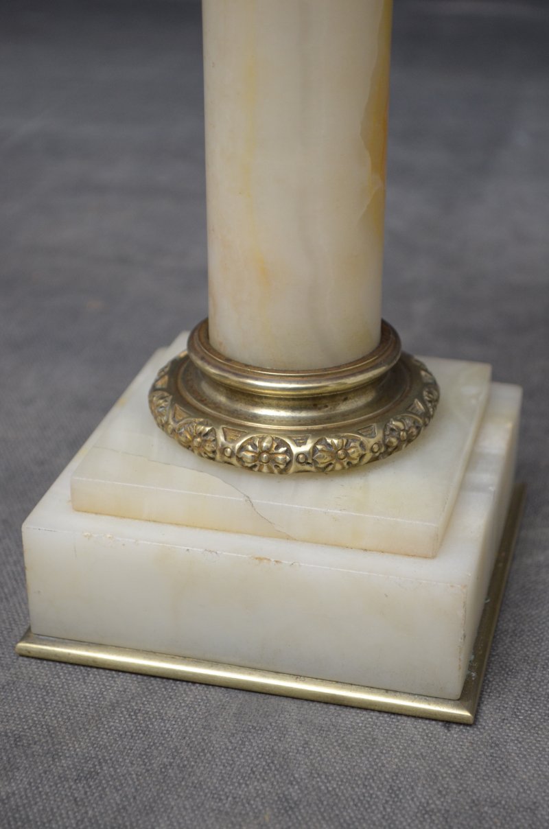 Pair Of Victorian Marble Pedestals Marble Columns - Grand Tour Onyx Pedestals - Image 11