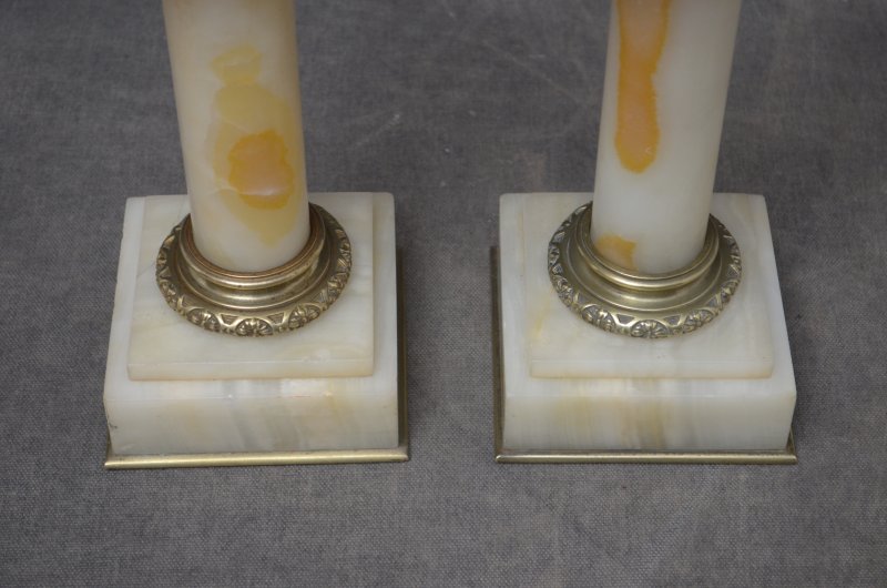 Pair Of Victorian Marble Pedestals Marble Columns - Grand Tour Onyx Pedestals - Image 12