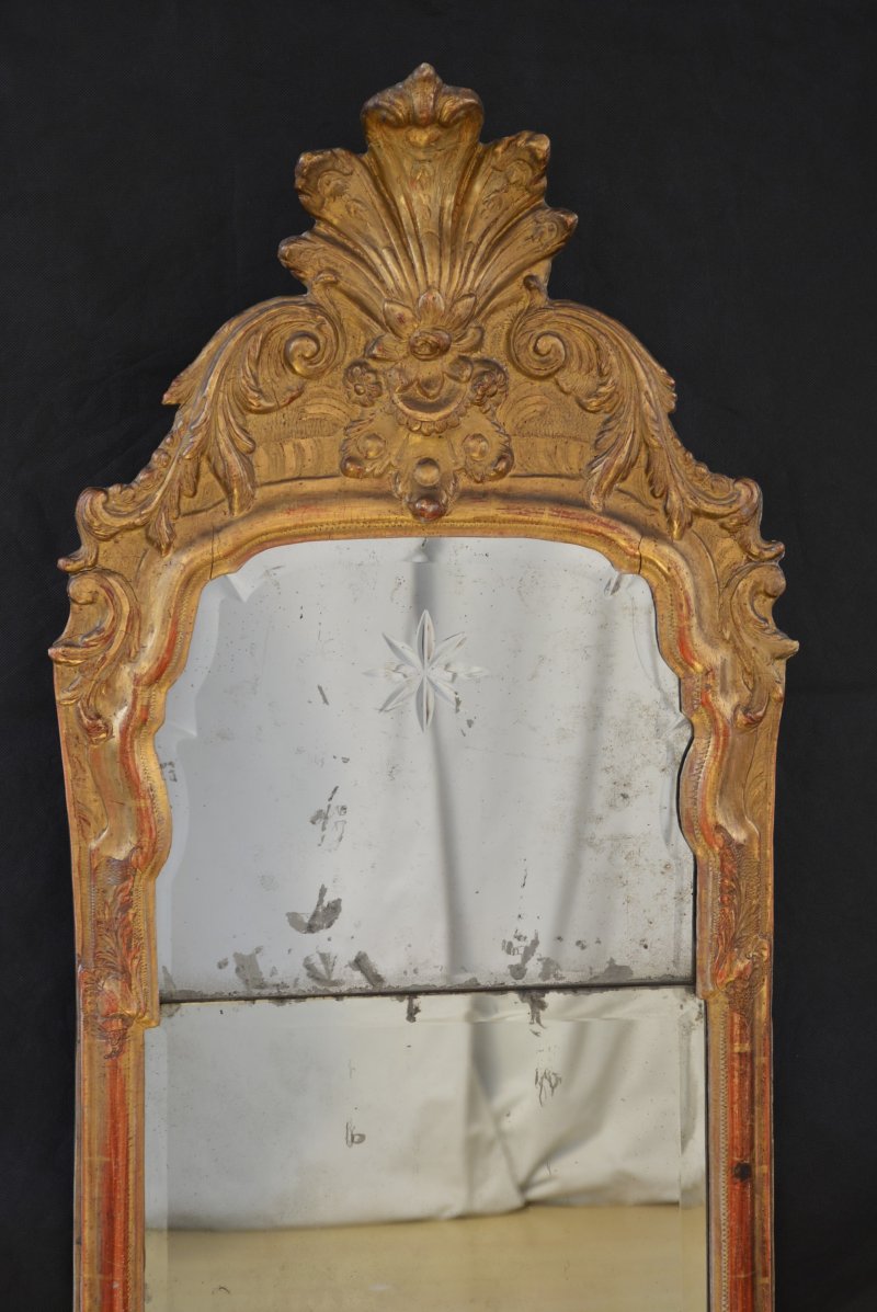 Gesso and Giltwood Pier Mirror  w49cm - Image 6
