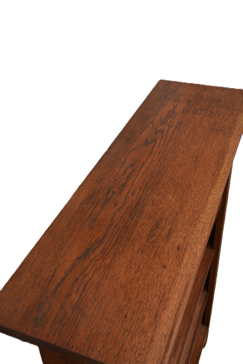 Arts and Crafts Solid Oak Open Bookcase - Image 4