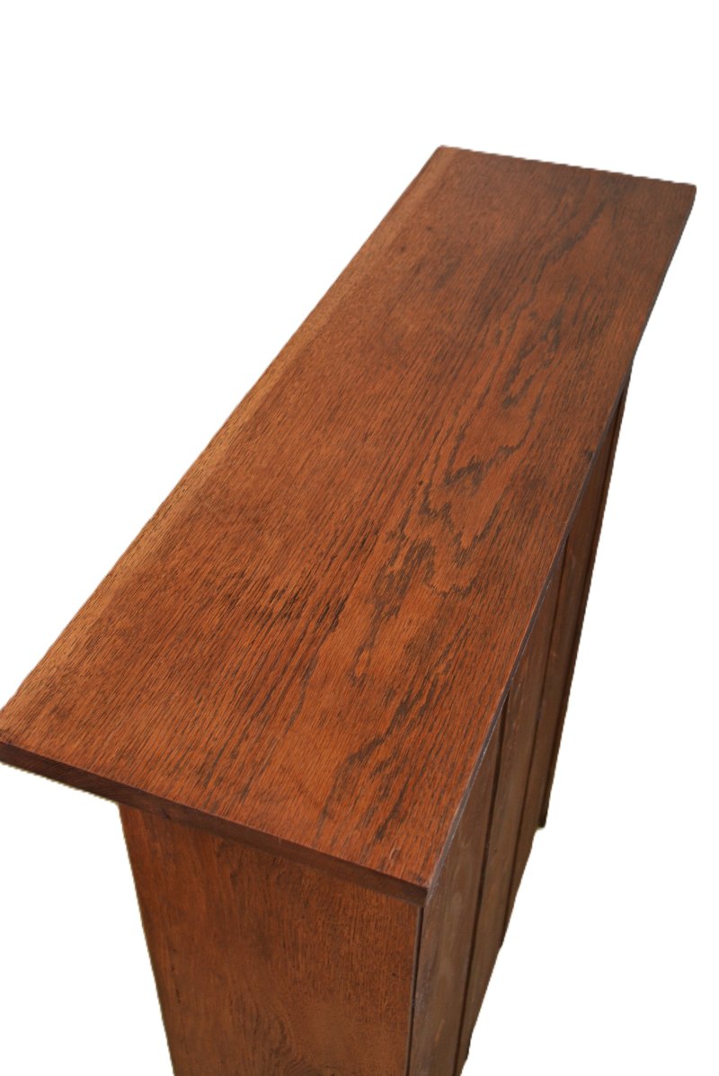 Arts and Crafts Solid Oak Open Bookcase - Image 5