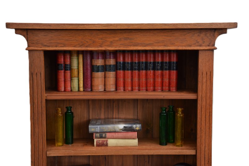 Arts and Crafts Solid Oak Open Bookcase - Image 6