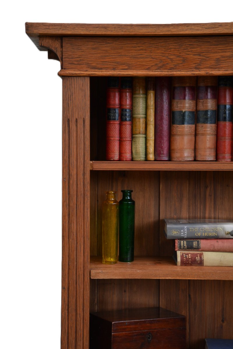 Arts and Crafts Solid Oak Open Bookcase - Image 8
