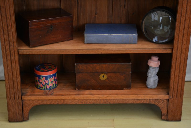 Arts and Crafts Solid Oak Open Bookcase - Image 10