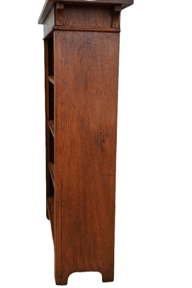 Arts and Crafts Solid Oak Open Bookcase - Image 13