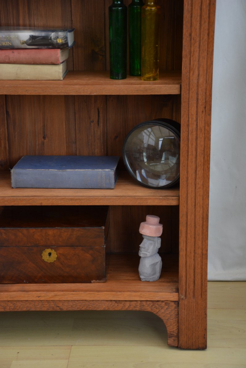 Arts and Crafts Solid Oak Open Bookcase - Image 14