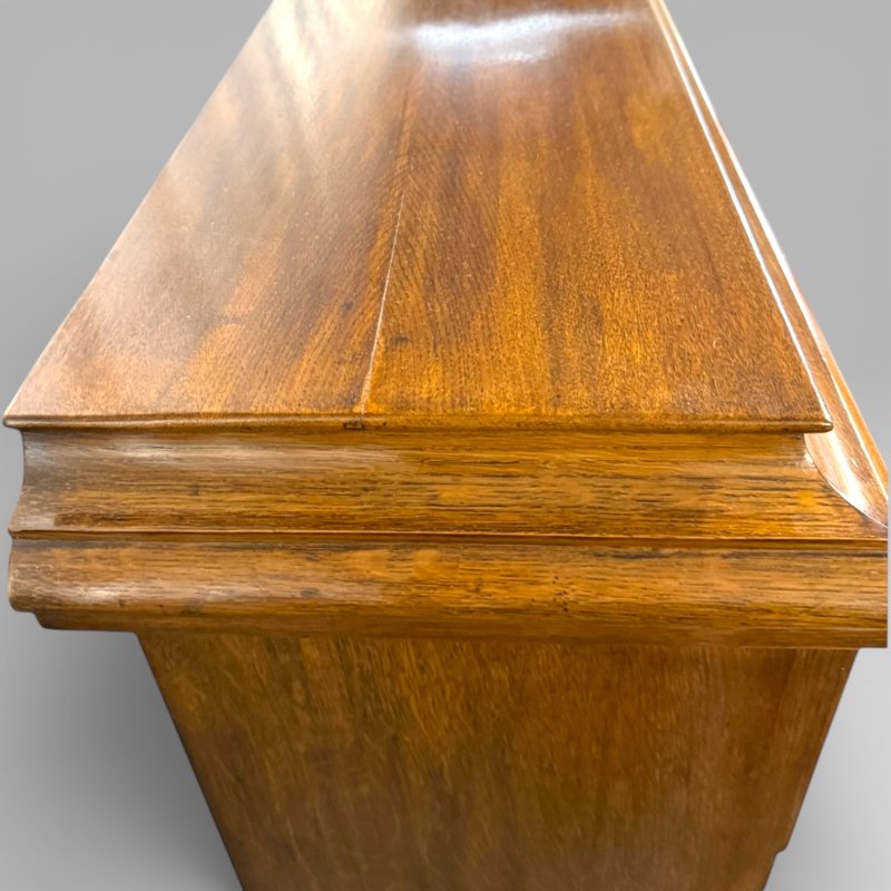 Antique Aesthetic Style Large Late Victorian Golden Oak 4 Shelves Open Bookcase - Image 9