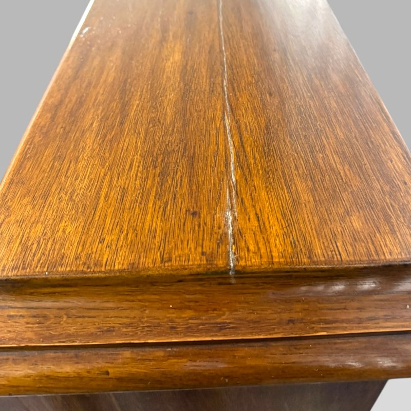 Antique Aesthetic Style Large Late Victorian Golden Oak 4 Shelves Open Bookcase - Image 10