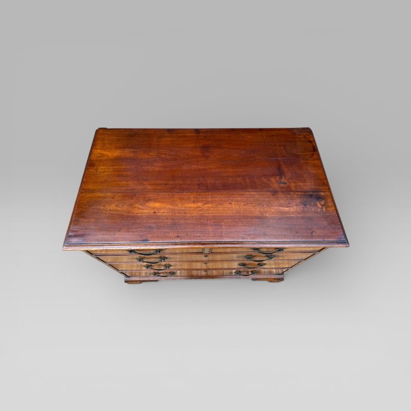 Antique George III 1790 Mahogany & Brass Chest Of 5 Drawers By J Moorcroft - Image 7