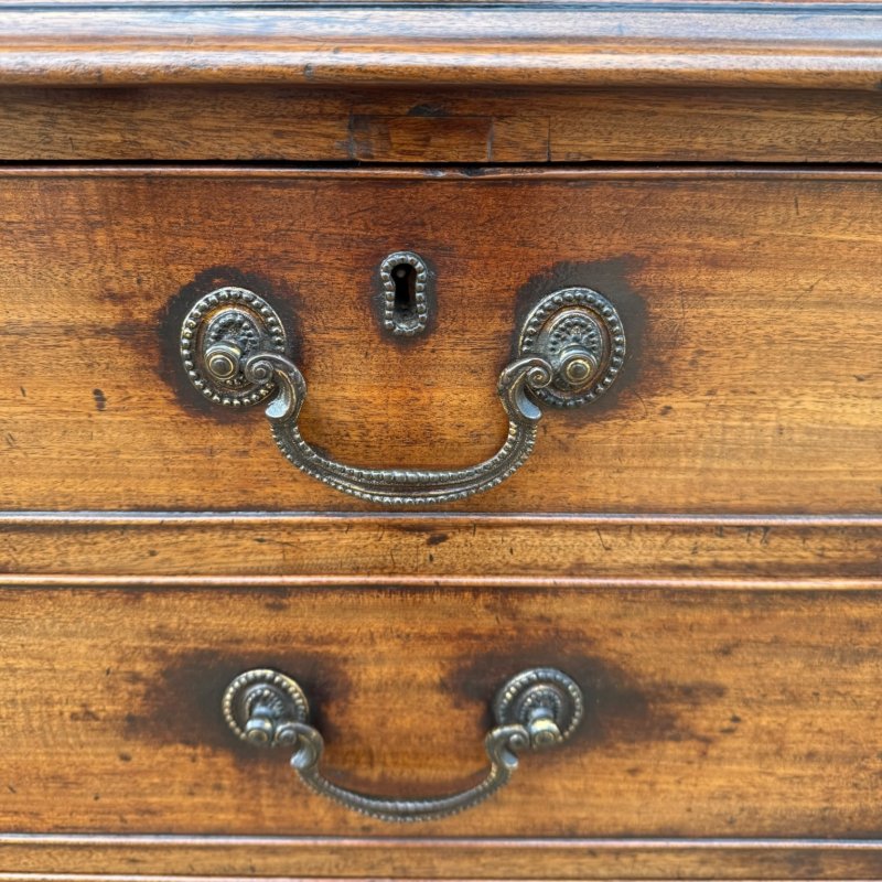 Antique George III 1790 Mahogany & Brass Chest Of 5 Drawers By J Moorcroft - Image 8
