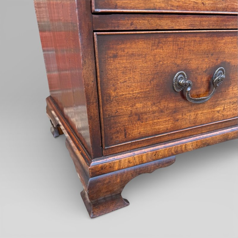 Antique George III 1790 Mahogany & Brass Chest Of 5 Drawers By J Moorcroft - Image 9