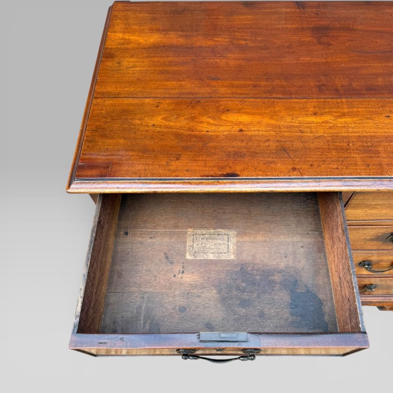 Antique George III 1790 Mahogany & Brass Chest Of 5 Drawers By J Moorcroft - Image 13