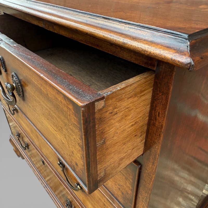 Antique George III 1790 Mahogany & Brass Chest Of 5 Drawers By J Moorcroft - Image 14