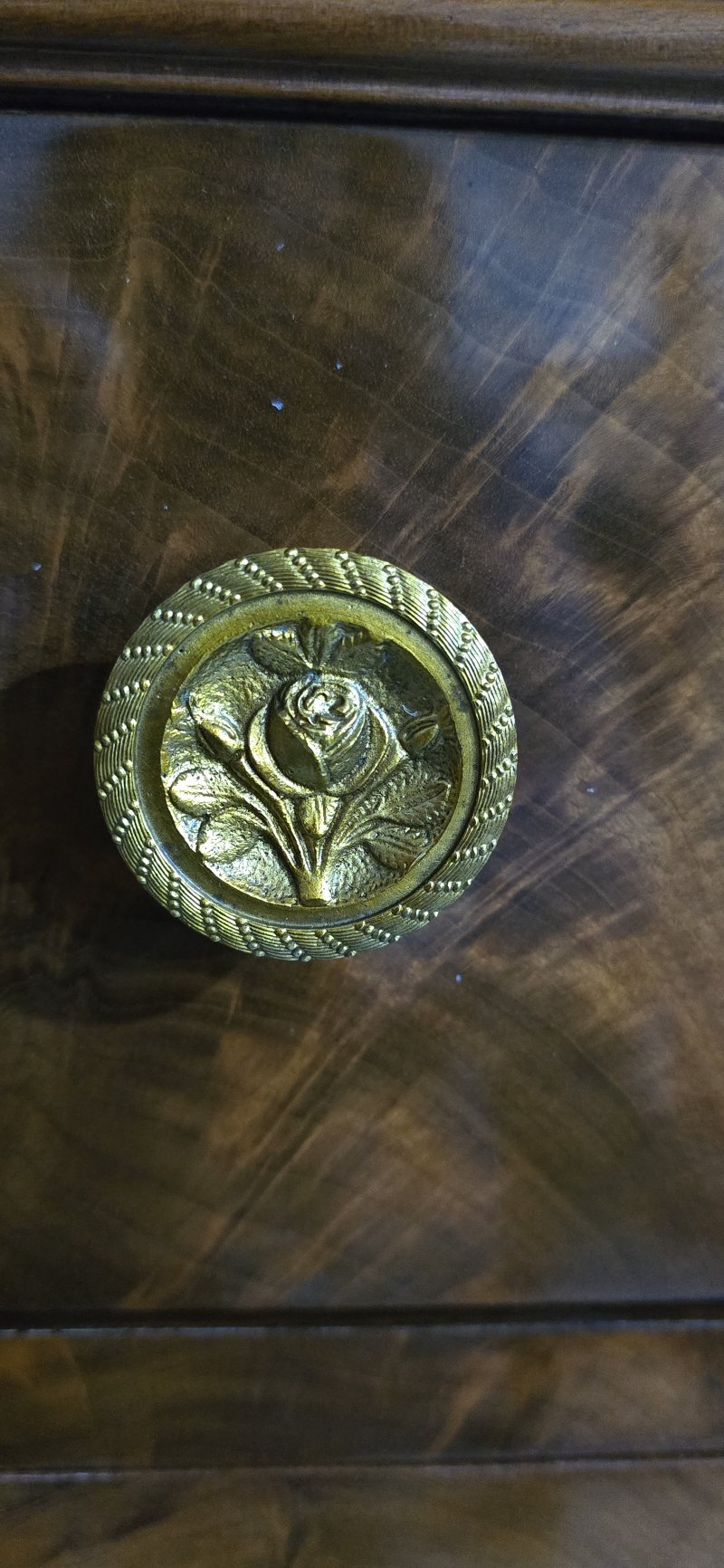 Super French Tall Chest of Mahogany Drawers - Image 13