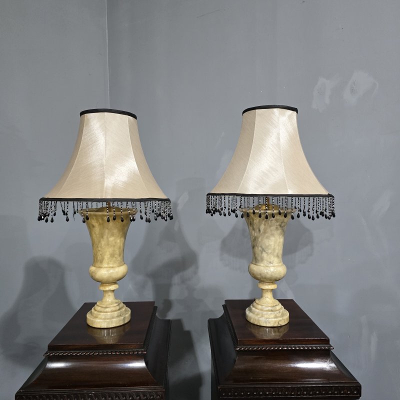 Pair Italian Marble Table Lamps - Image 5