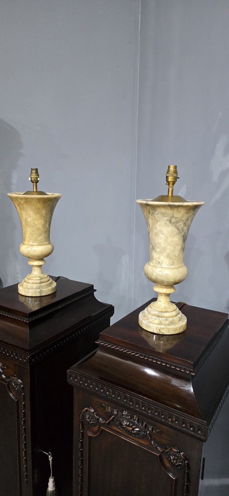 Pair Italian Marble Table Lamps - Image 7