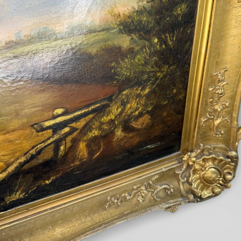 Antique 19th Century British School Oil Painting Horse Study Gilt Frame - Image 5