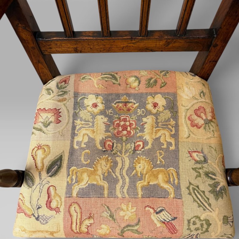 Antique 18th Century Country Farmhouse Walnut Carver Chair - Image 13