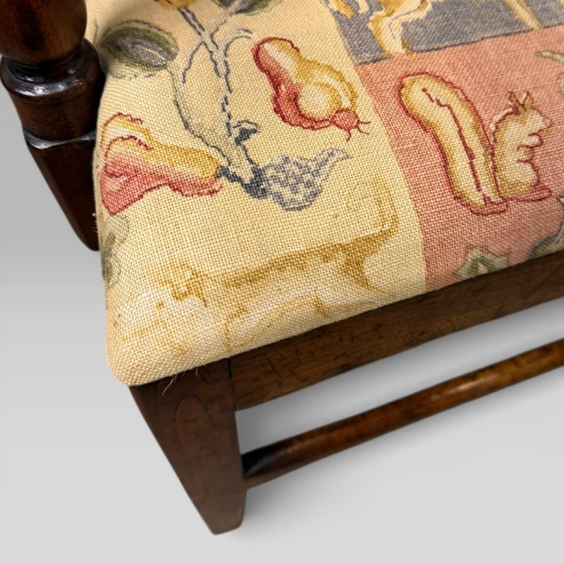 Antique 18th Century Country Farmhouse Walnut Carver Chair - Image 12