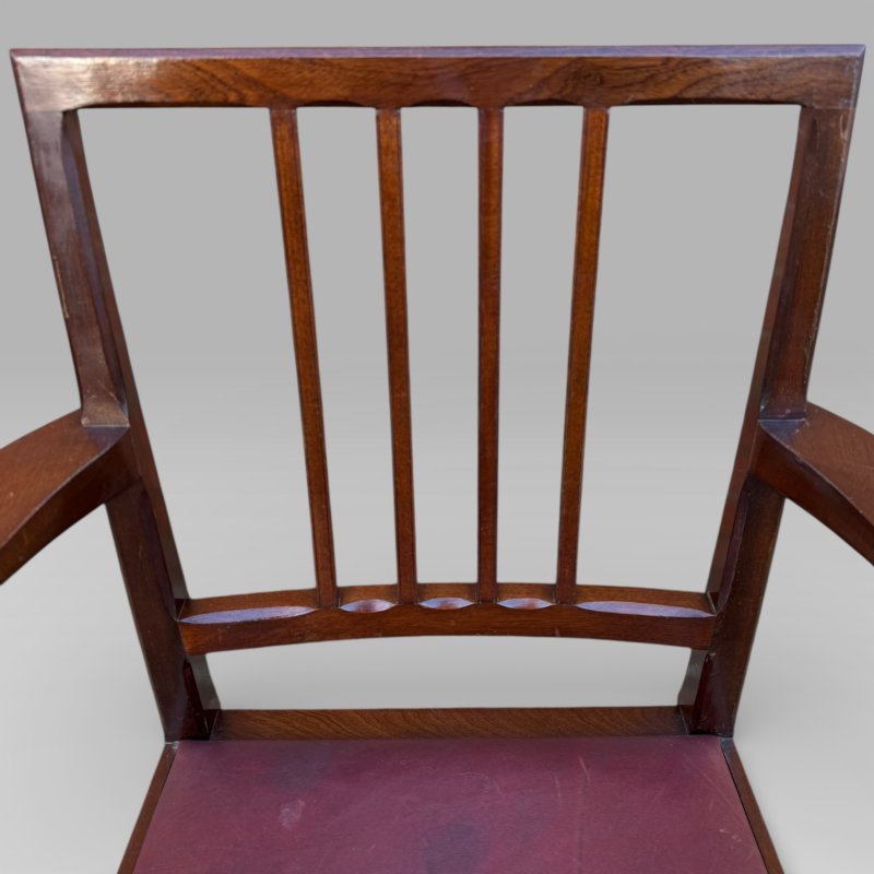 Vintage Set of 5 Mahogany Carver Dining Chairs Alan Grainger “Acornman” 1960s - Image 10