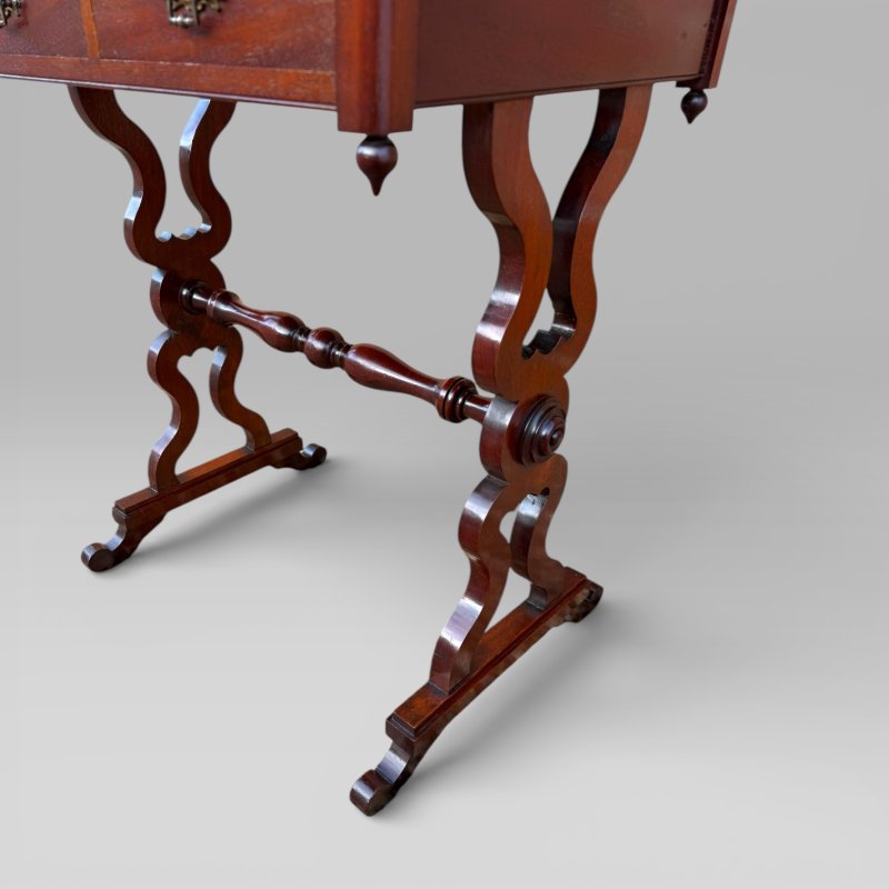 Antique Victorian Mahogany Centre Table / Occasional Table with 2 Drawers - Image 7