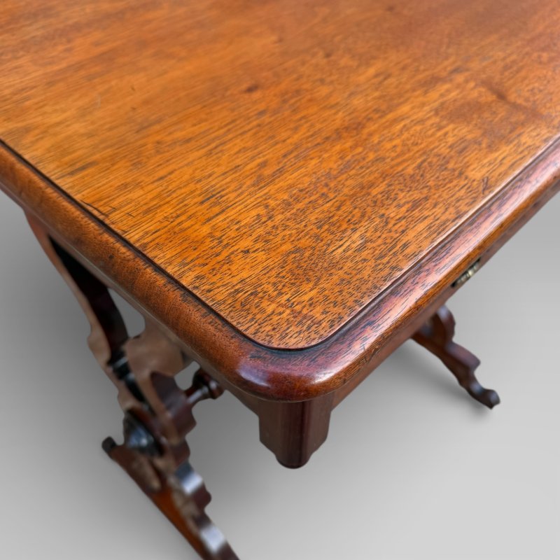 Antique Victorian Mahogany Centre Table / Occasional Table with 2 Drawers - Image 12