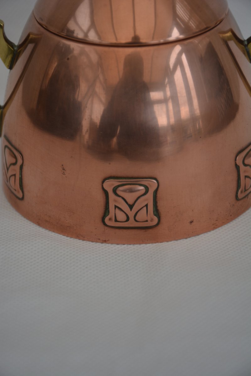 Wmf Art Nouveau Sugar Bowl Copper Plated, Secession C1900s - Image 18