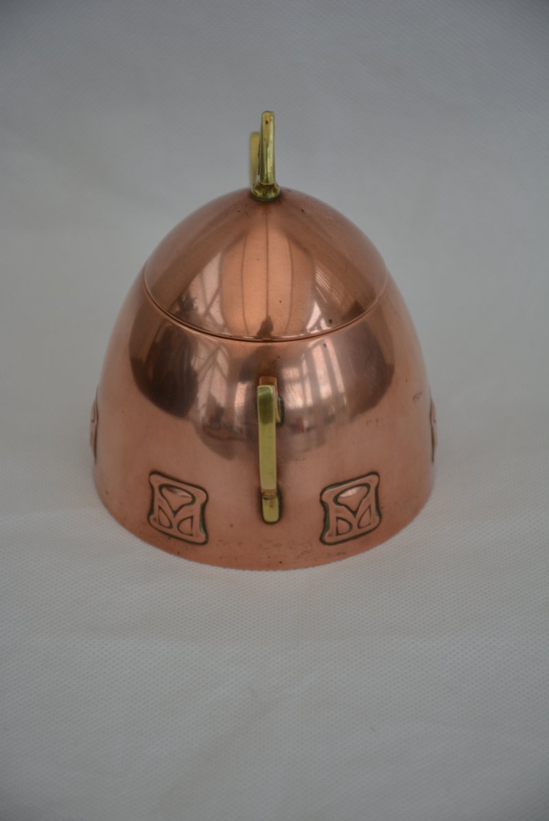 Wmf Art Nouveau Sugar Bowl Copper Plated, Secession C1900s - Image 7