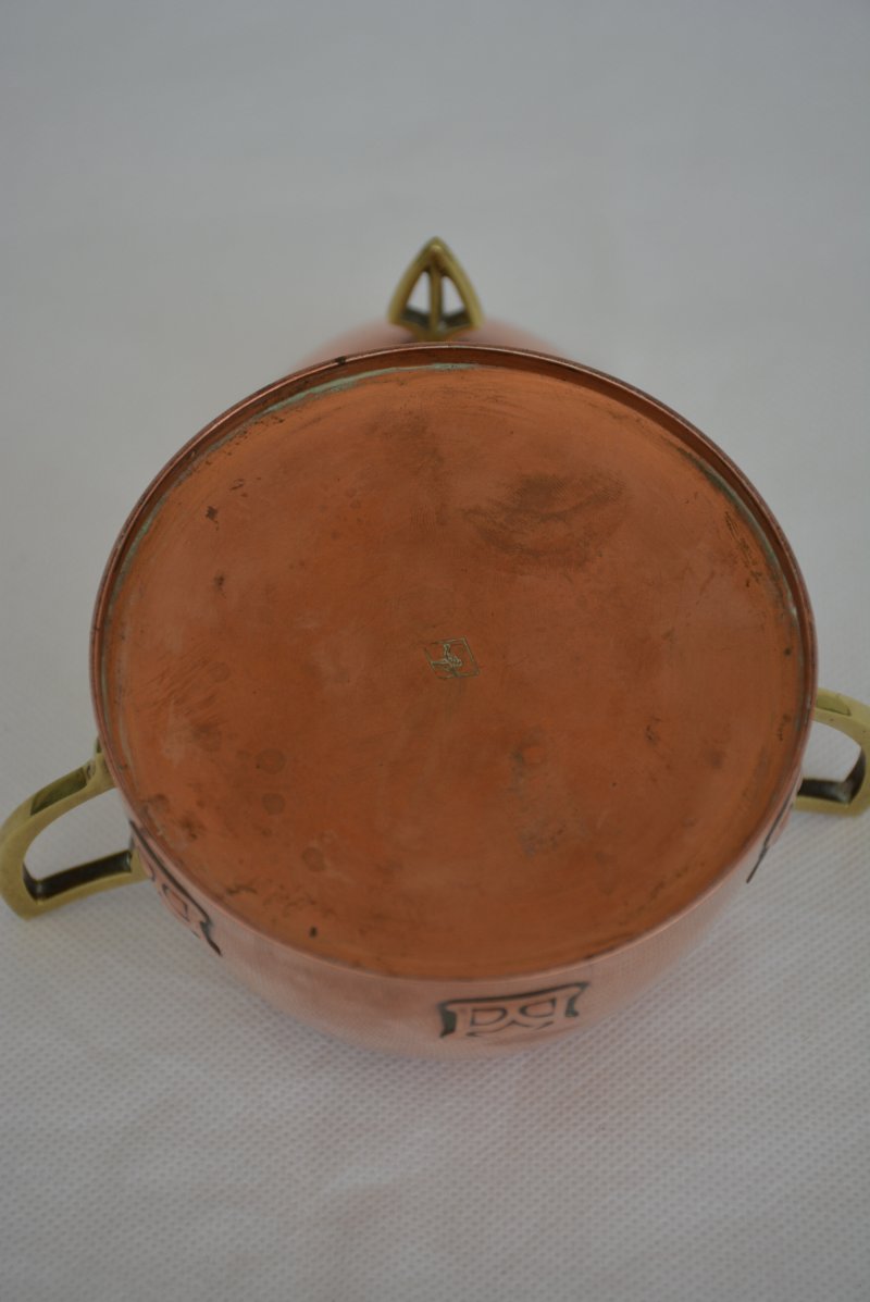 Wmf Art Nouveau Sugar Bowl Copper Plated, Secession C1900s - Image 16