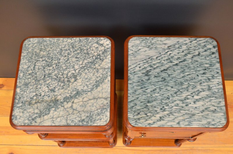 Pair Of French Satinwood Bedside Cabinets - Image 7