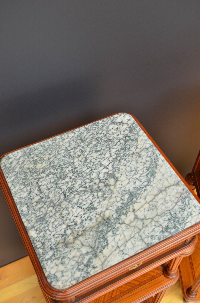 Pair Of French Satinwood Bedside Cabinets - Image 5