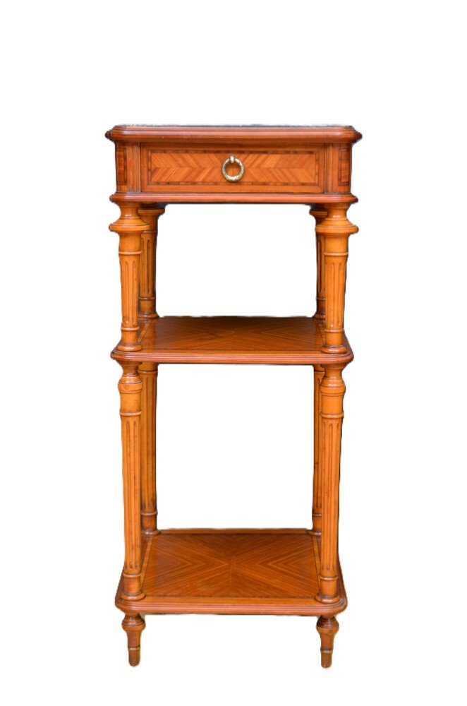 Pair Of French Satinwood Bedside Cabinets - Image 2