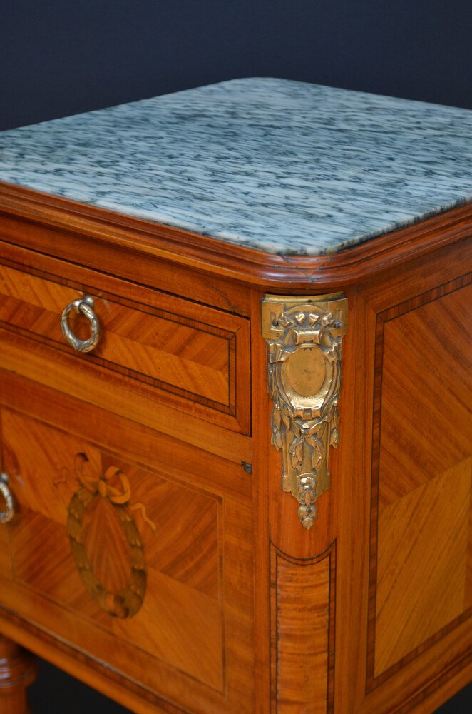 Pair Of French Satinwood Bedside Cabinets - Image 8