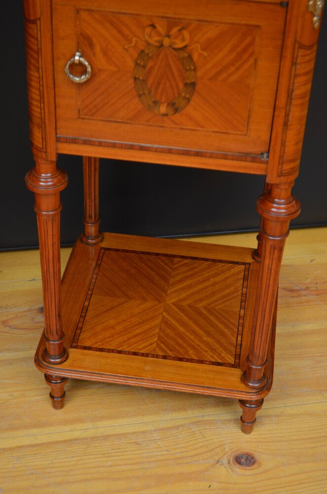 Pair Of French Satinwood Bedside Cabinets - Image 10