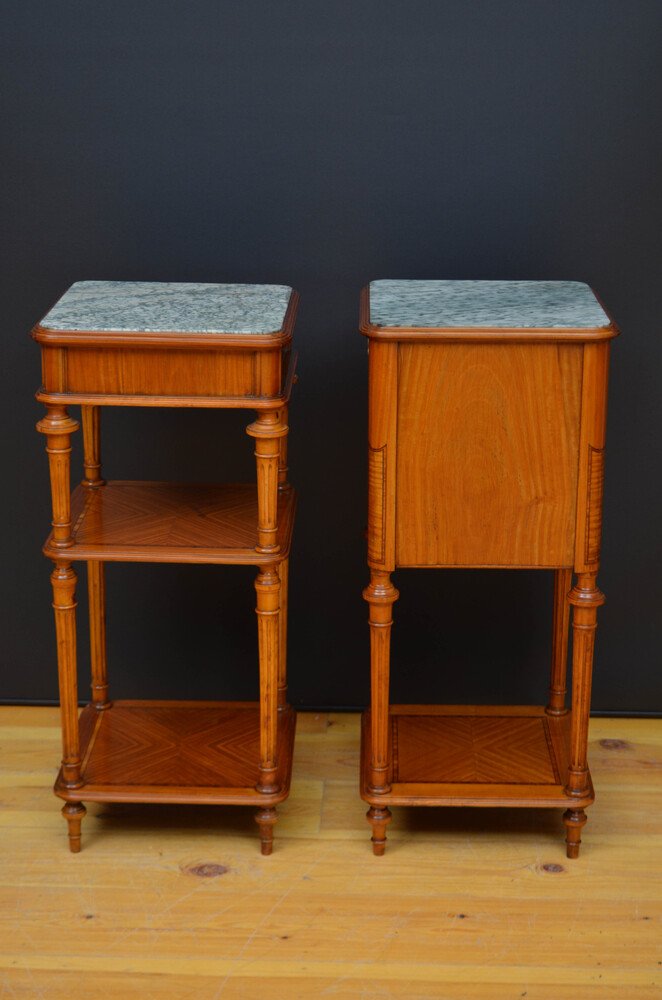 Pair Of French Satinwood Bedside Cabinets - Image 12