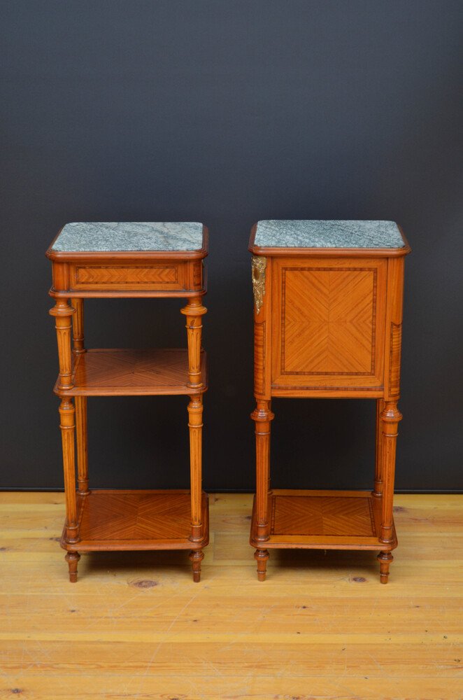 Pair Of French Satinwood Bedside Cabinets - Image 14
