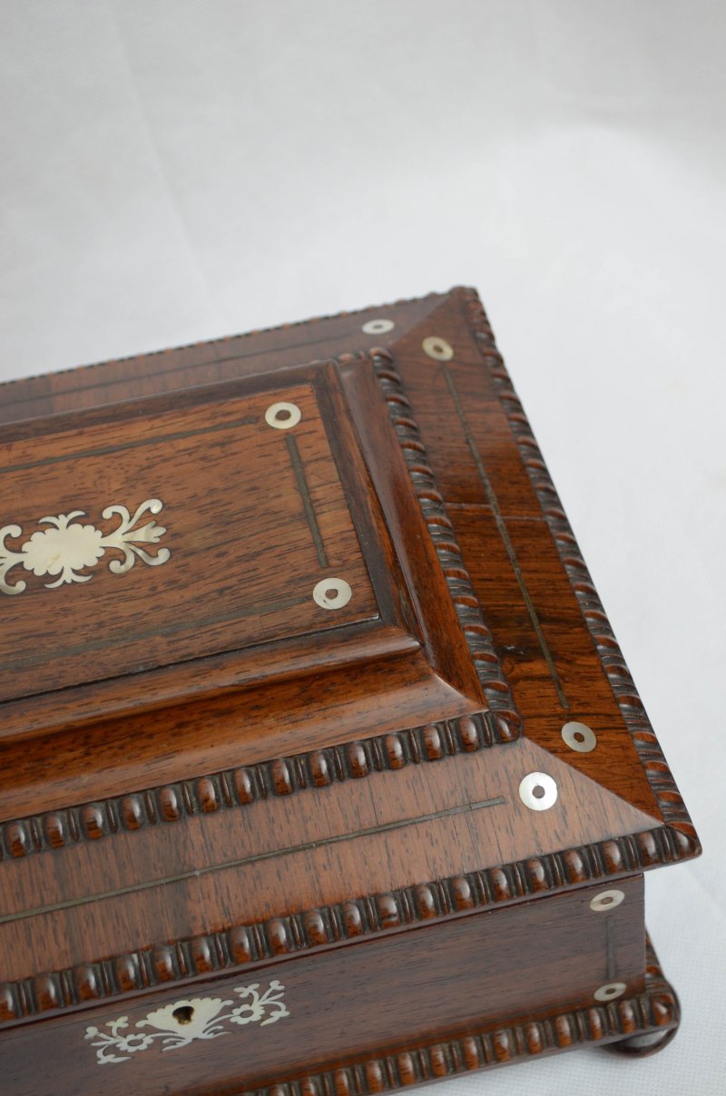 William IV Sarcophagus Jewellery Box In Rosewood - Image 11