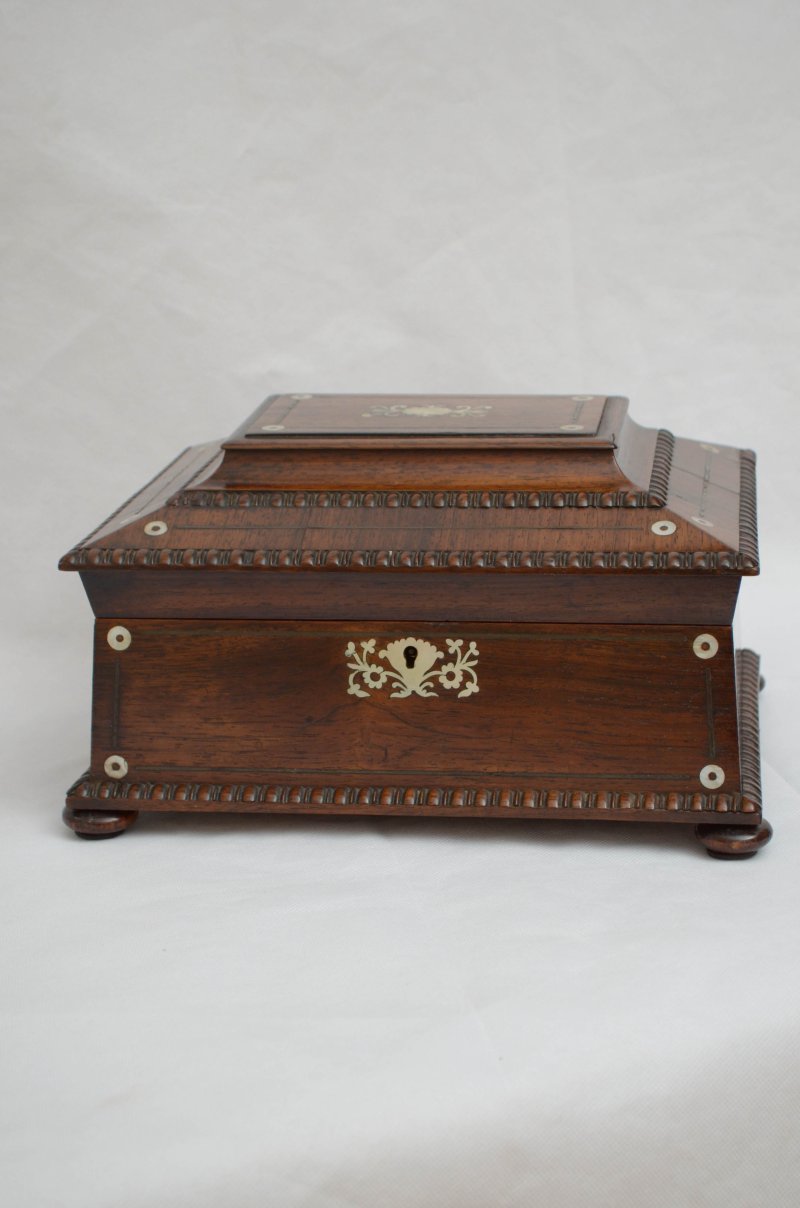 William IV Sarcophagus Jewellery Box In Rosewood - Image 5