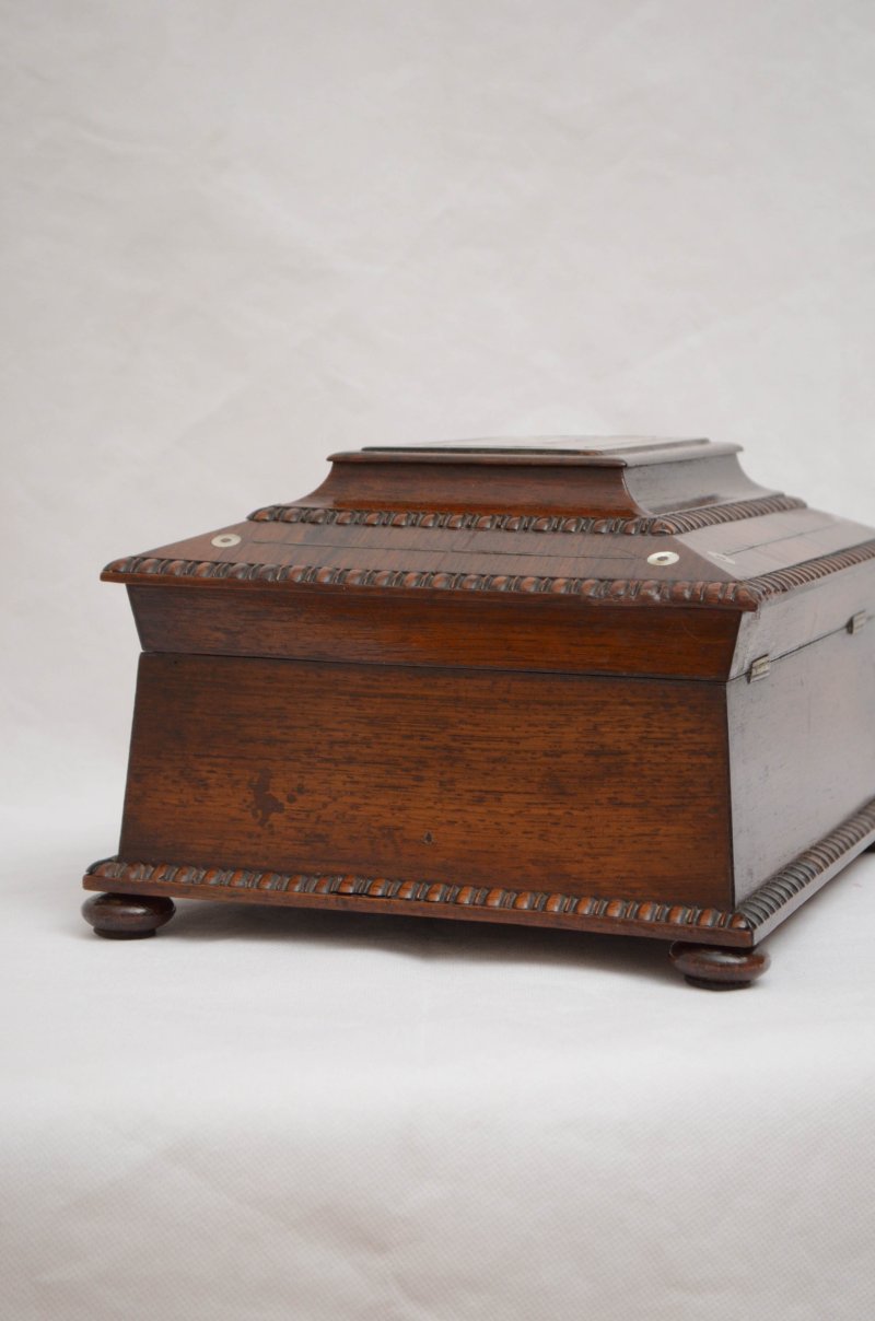 William IV Sarcophagus Jewellery Box In Rosewood - Image 3