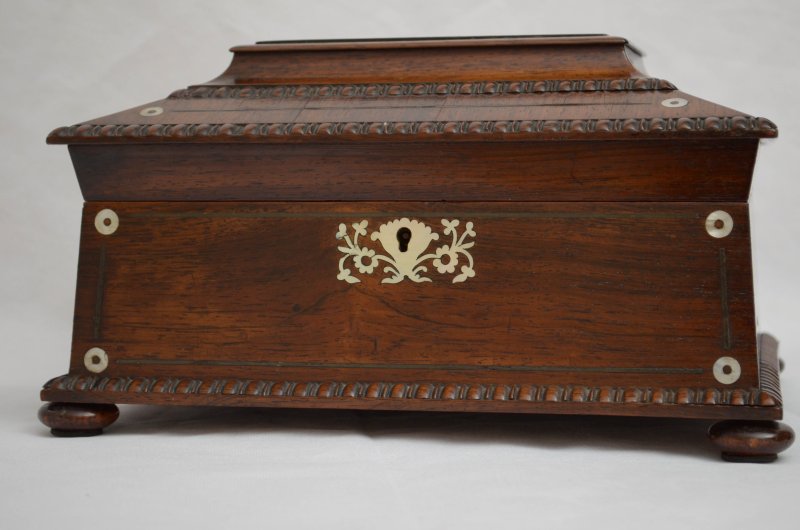 William IV Sarcophagus Jewellery Box In Rosewood - Image 9
