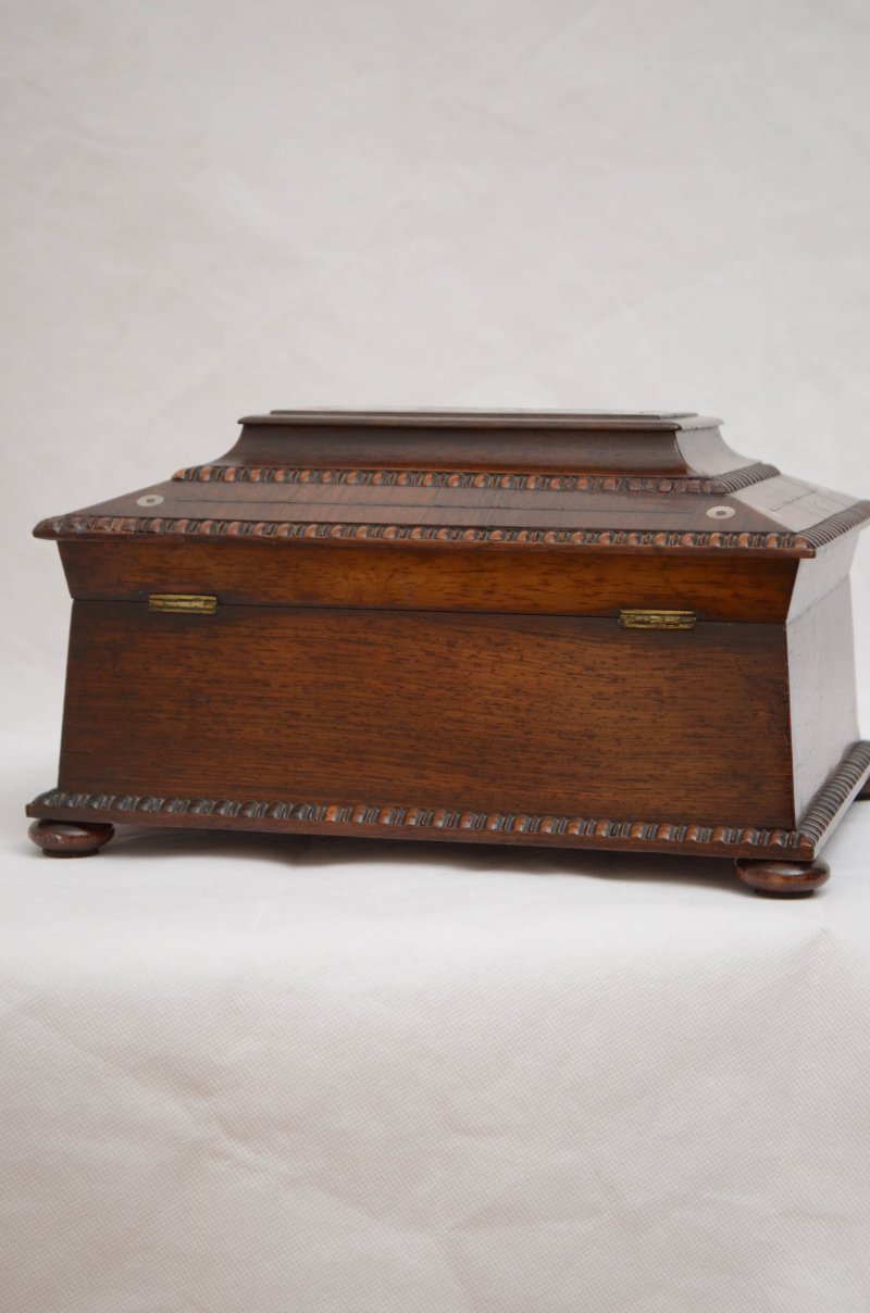 William IV Sarcophagus Jewellery Box In Rosewood - Image 8